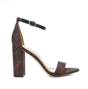 NEW SAM EDELMAN YARO BRICK LEATHER BLOCK HEEL  $129